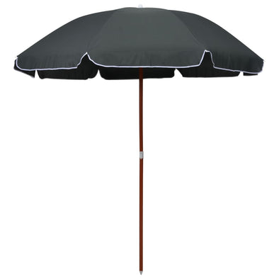 Garden Parasol with Steel Pole 94.5" Anthracite