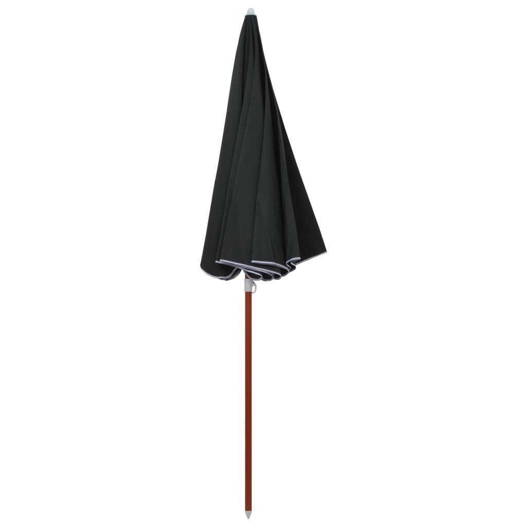 Garden Parasol with Steel Pole 94.5" Anthracite
