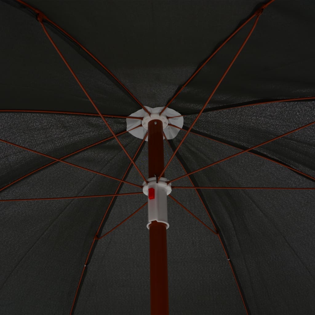 Garden Parasol with Steel Pole 94.5" Anthracite