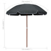 Garden Parasol with Steel Pole 94.5" Anthracite