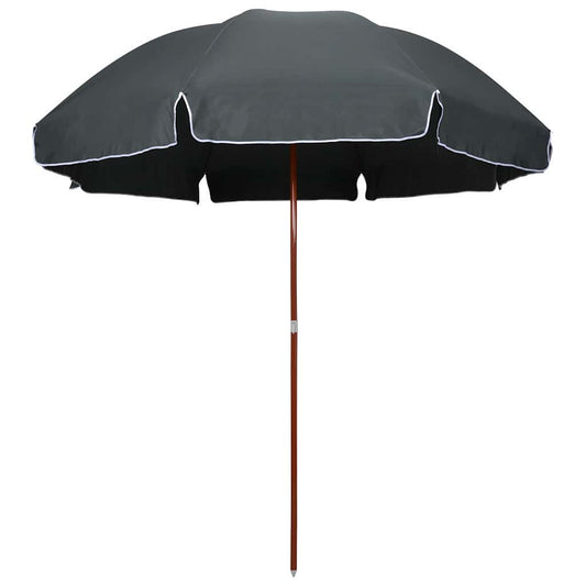 Garden Parasol with Steel Pole 300 cm Anthracite