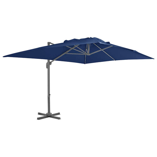 Cantilever Garden Parasol | Azure blue | Fabric with PA coating | 4x3 m
