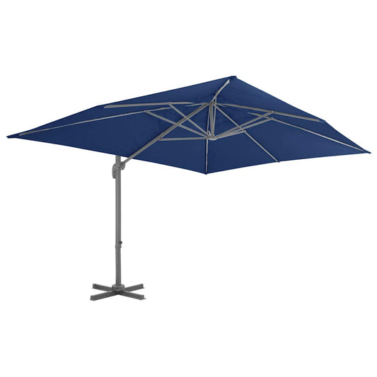 Cantilever Garden Parasol | Azure blue | Fabric with PA coating | 4x3 m