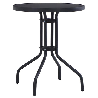 Garden Table | Black | Powder coated steel | 80 cm |  Durable