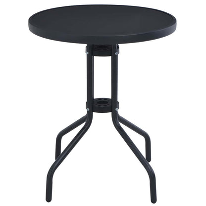 Garden Table | Black | Powder coated steel | 80 cm |  Durable