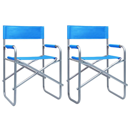 Director's Chair | Set of 2 | Steel blue | Steel, 100% polyester | Medium