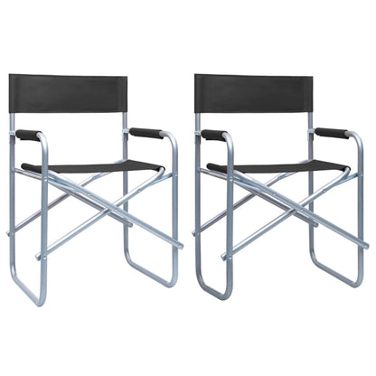 Director's Chair | Set of 2 | Black | Steel, Polyester | Standard