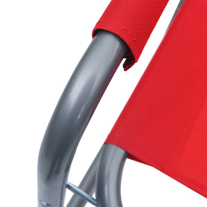 Director's Chairs 2 pcs Steel Red