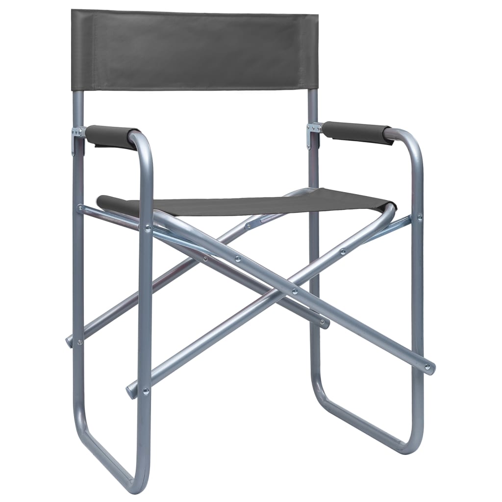 Director's Chair | Set of 2 | Grey | Steel, fabric (100% polyester)