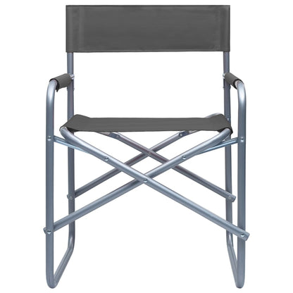 Director's Chair | Set of 2 | Grey | Steel, fabric (100% polyester)