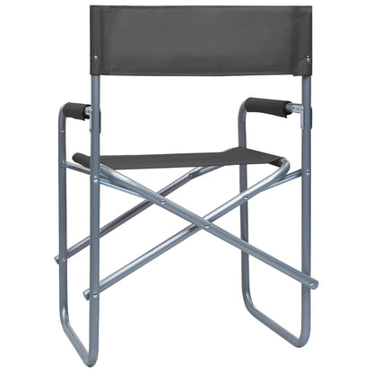 Director's Chair | Set of 2 | Grey | Steel, fabric (100% polyester)