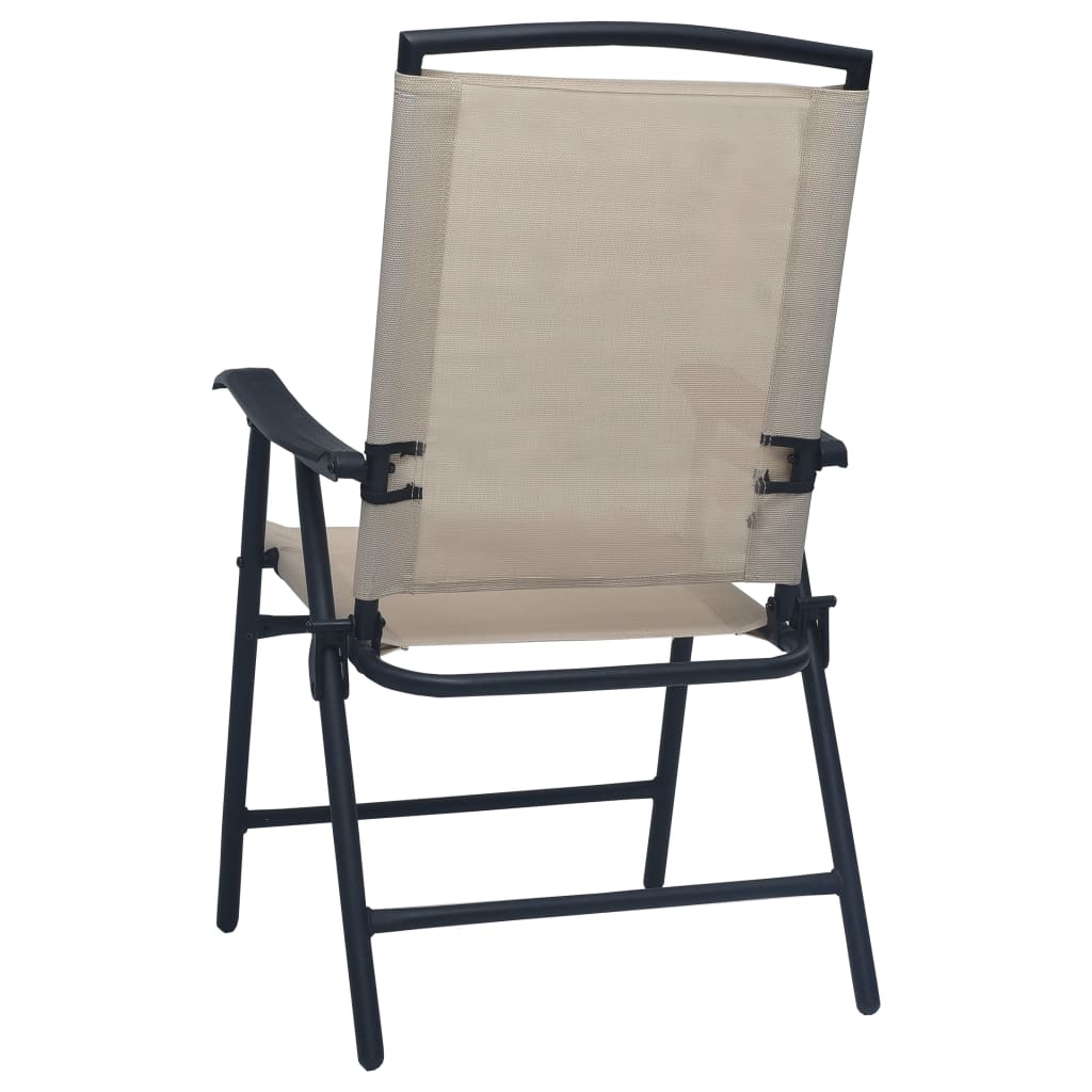 Chair | Set of 2 | Cream | Textilene, Steel | Standard | Foldable | Chair