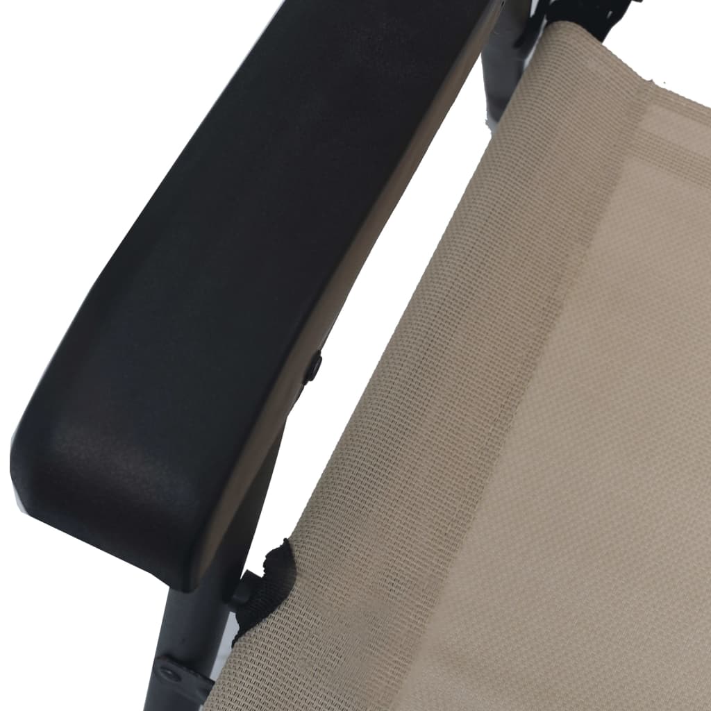 Chair | Set of 2 | Cream | Textilene, Steel | Standard | Foldable | Chair