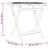 Folding Patio Table 33.5"x33.5"x29.9" Solid Teak Wood