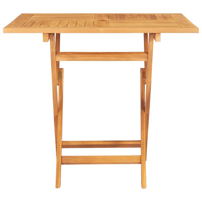 Folding Patio Table 33.5"x33.5"x29.9" Solid Teak Wood