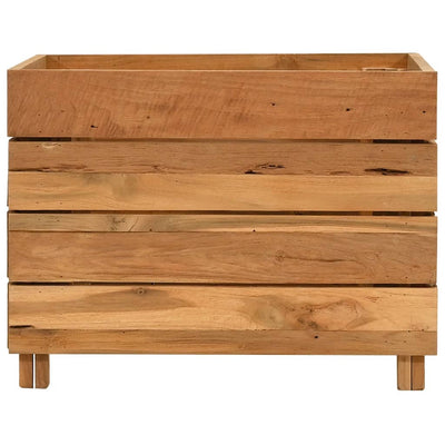 Raised Bed 19.7"x15.7"x15" Recycled Teak Wood and Steel