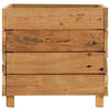 Raised Bed 19.7"x15.7"x15" Recycled Teak Wood and Steel