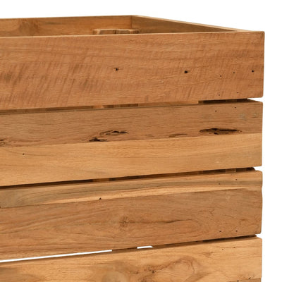 Raised Bed 19.7"x15.7"x15" Recycled Teak Wood and Steel