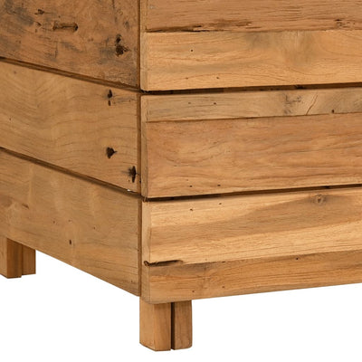 Raised Bed 19.7"x15.7"x15" Recycled Teak Wood and Steel