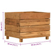 Raised Bed 19.7"x15.7"x15" Recycled Teak Wood and Steel