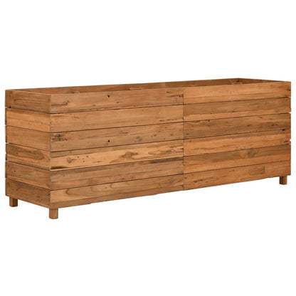 Raised Bed Mixed wood tones Recycled teak wood, Steel Large