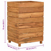 Raised Bed 50x40x72 cm Recycled Teak Wood and Steel