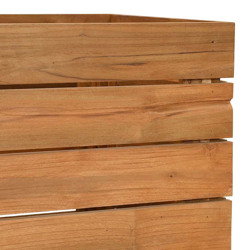 Raised Bed 39.4"x15.7"x28.3" Recycled Teak Wood and Steel