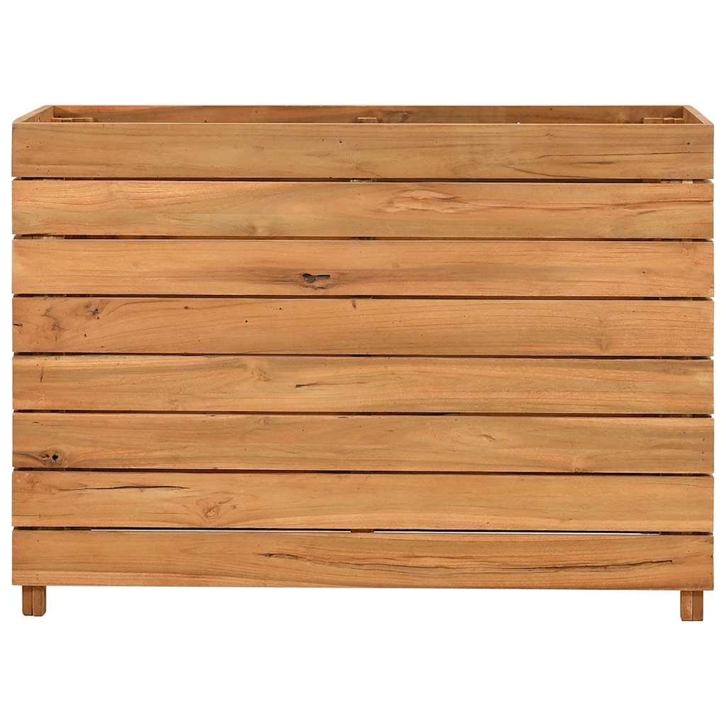 Raised Bed 39.4"x15.7"x28.3" Recycled Teak Wood and Steel