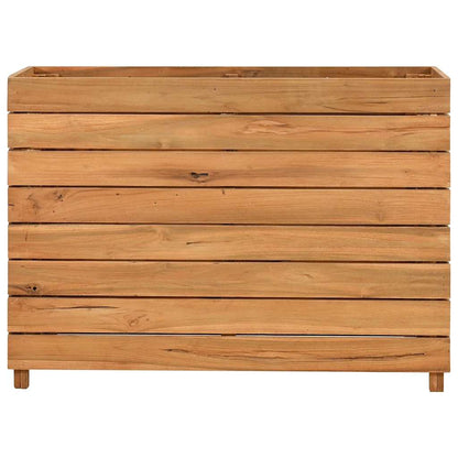 Raised Bed 39.4"x15.7"x28.3" Recycled Teak Wood and Steel