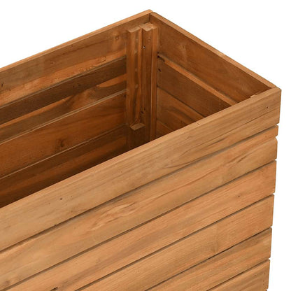 Raised Bed 39.4"x15.7"x28.3" Recycled Teak Wood and Steel