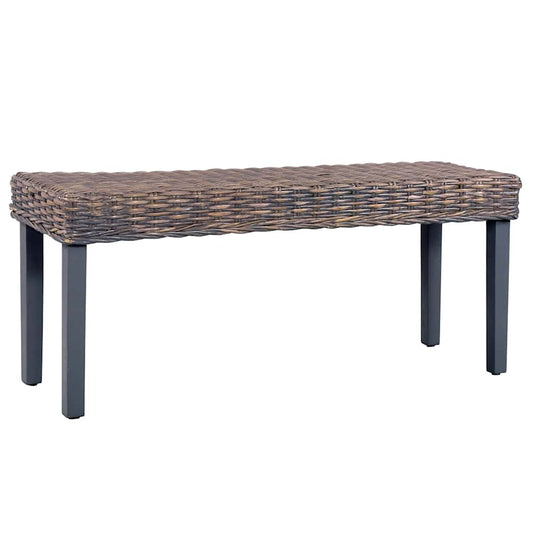 Bench | Grey Natural | Natural kubu rattan, solid mango wood | 110 cm
