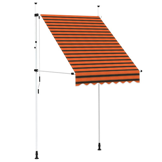 Manual Retractable Awning 150 cm Orange and Brown