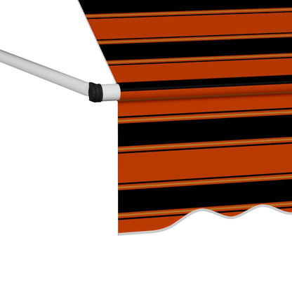 145838 vidaXL Manual Retractable Awning 300 cm Orange and Brown
