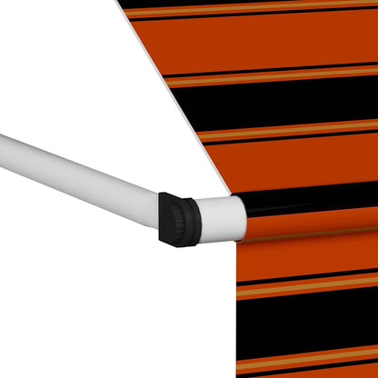 145838 vidaXL Manual Retractable Awning 300 cm Orange and Brown