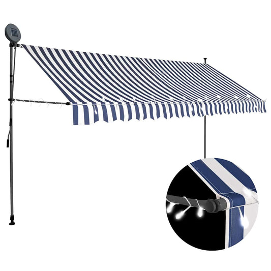 Retractable Awning | Blue and white