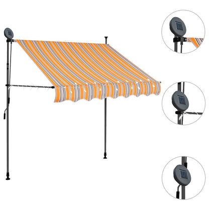 Retractable Awning | Yellow and blue | Fabric, Steel | 150 cm width