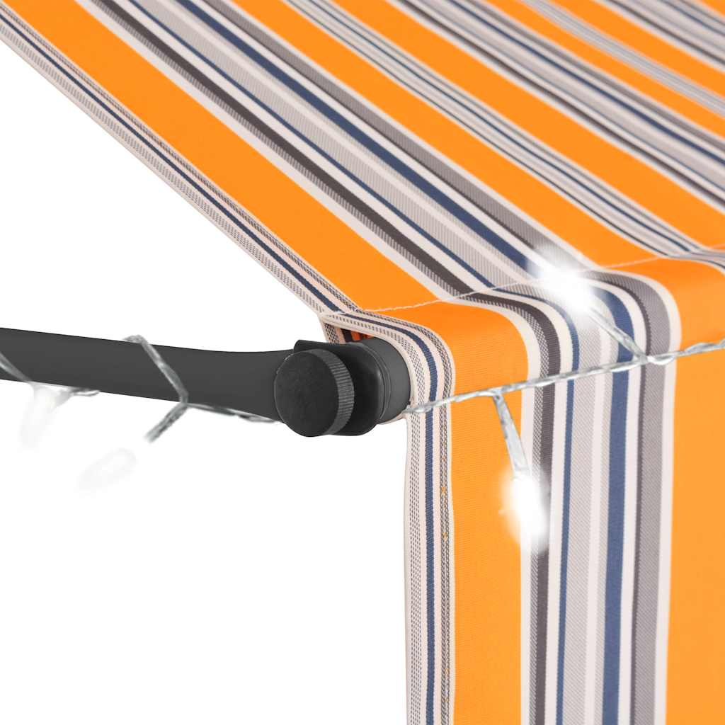 Retractable Awning | Yellow and blue | Fabric, Steel | 150 cm width