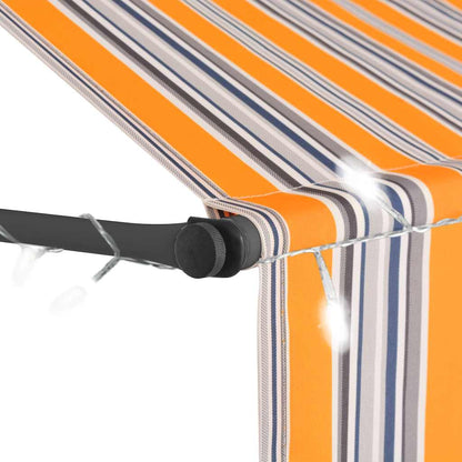 Retractable Awning | Yellow and blue | Fabric, Steel | 150 cm width