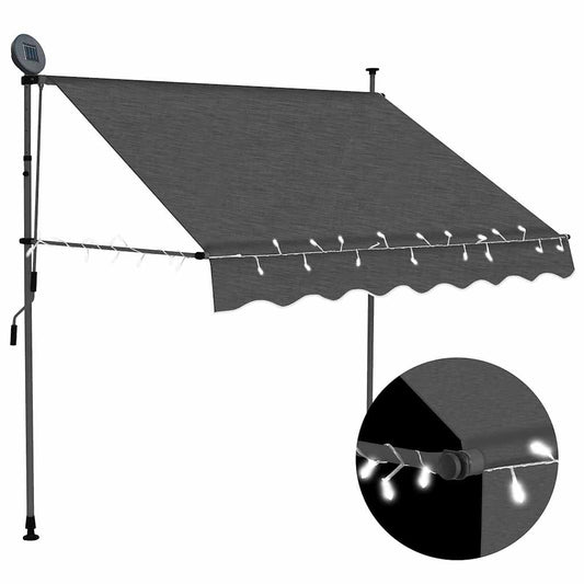 Retractable Awning | Anthracite | 100% polyester with PU coating, steel