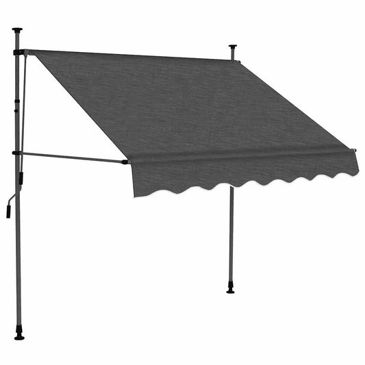Retractable Awning | Anthracite | 100% polyester with PU coating, steel