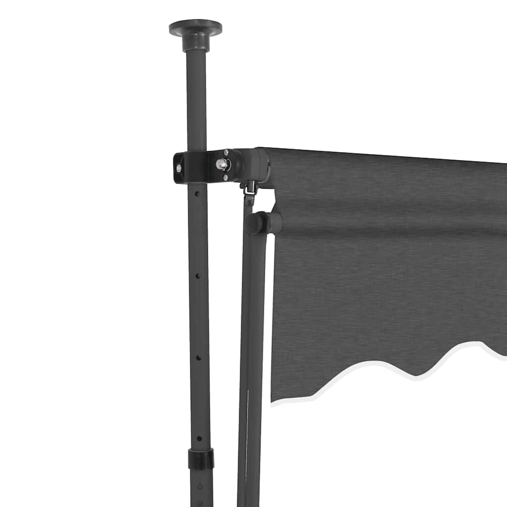 Manual Retractable Awning with LED 78.7" Anthracite