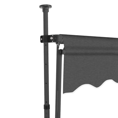 Manual Retractable Awning with LED 78.7" Anthracite