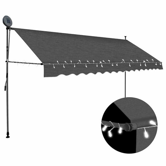 Retractable Awning | Anthracite | Polyester with PU coating | Large