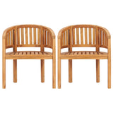 Banana Chairs 2 pcs Solid Teak Wood