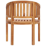 Banana Chairs 2 pcs Solid Teak Wood