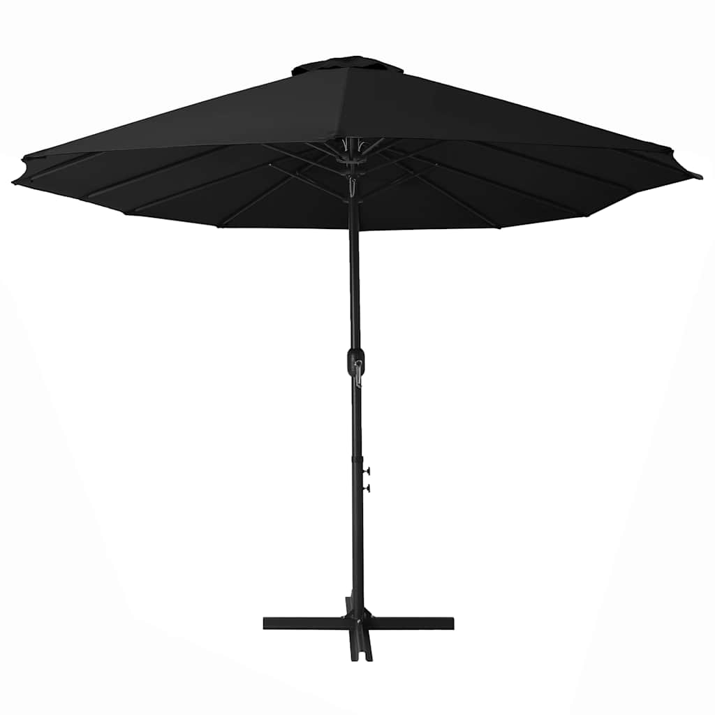 Garden Parasol with Aluminium Pole 460x270 cm Black