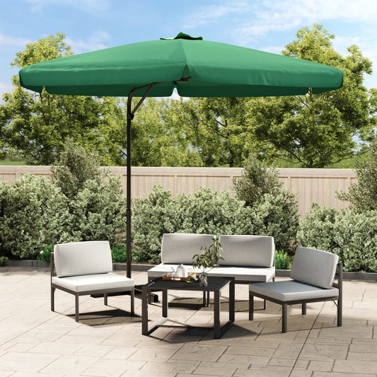 Garden Parasol | Green | Polyester | Large | UV-resistant materials