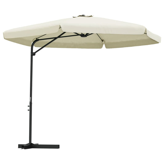 Garden Parasol | Sand White | Steel, Polyester | Large |  Collapsible