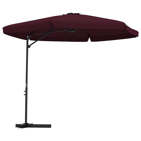 Garden Parasol | Bordeaux Red | Polyester | Large | Adjustable Armrests