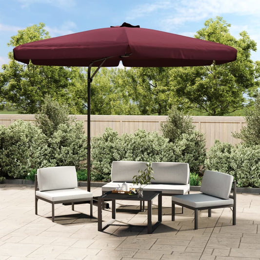 Garden Parasol | Bordeaux Red | Polyester | Large | Adjustable Armrests